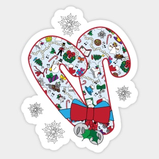 Holiday Candy Canes Sticker